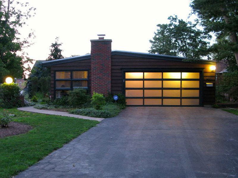 Residential Plank style garage door in Milwaukee, WI
