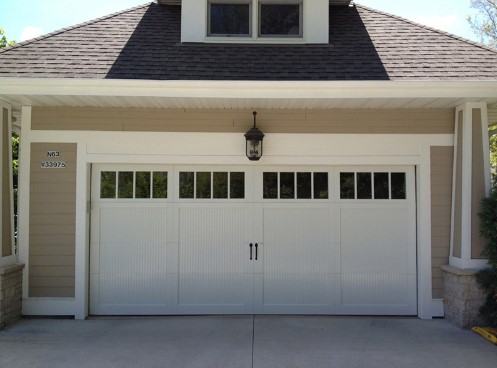 Overlay Carriage House style garage door in Milwaukee, WI